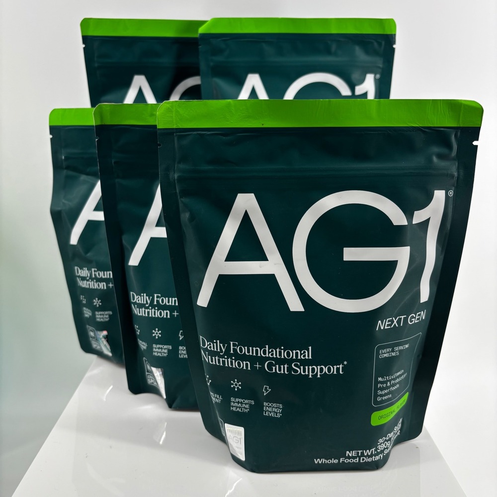(5) AG1 Athletic Greens Next Gen Daily Nutrition Gut Support 30 Day Supply 390g